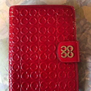 Coach Glossy Red Patent Signature Daily Planner Diary